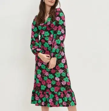 수입 영국 DOROTHY PERKINS 긴팔 플라워 프린트 원피스