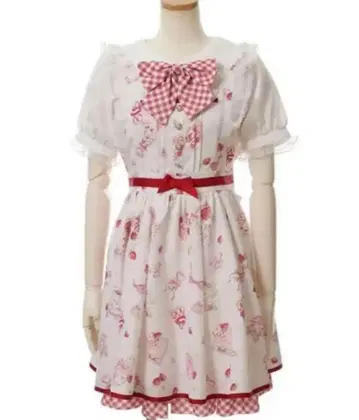 리즈리사 스트로베리 파티 원피스 양산형 지뢰