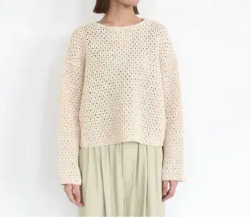 [ unfil ] 더블 허니콤 메쉬 스웨터