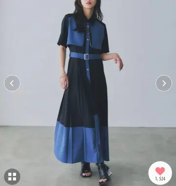 [ HARE ] 플리츠 컷 아웃 원피스