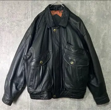 최고급 램 가죽 자켓 짧은 기장 블랙 빈티지