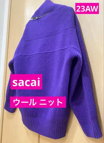 23AW [미사용에 가까운 새상품급] sacai 사카이 울 지퍼 니트