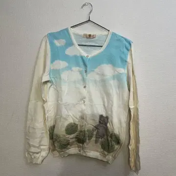 핑크하우스 곰 패턴 가디건