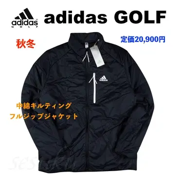 [ L ] 가을/겨울 아디다스 골프 보온 충전솜 퀼팅 자켓 블랙