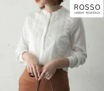 URBAN RESEARCH ROSSO 센터 레이스 블라우스 긴팔