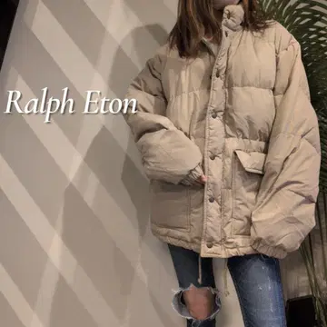 80s 빈티지 Ralph Eton 퀼팅 다운 자켓 남성용