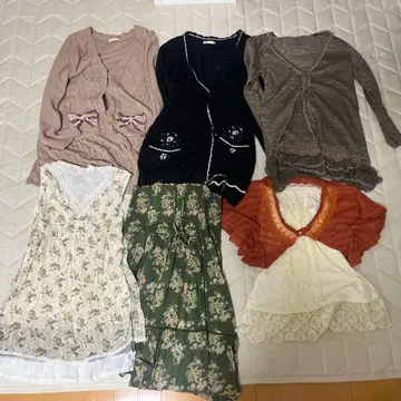 axes femme 등 상의 가디건 묶음 판매 6세트