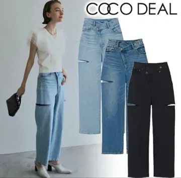 COCO DEAL 허리 디자인 데님 팬츠