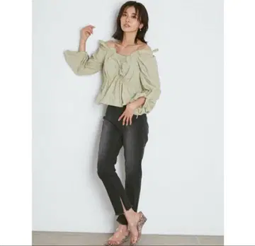 SNIDEL x Healthy DENIM 데님 팬츠 BLK 0 사이즈