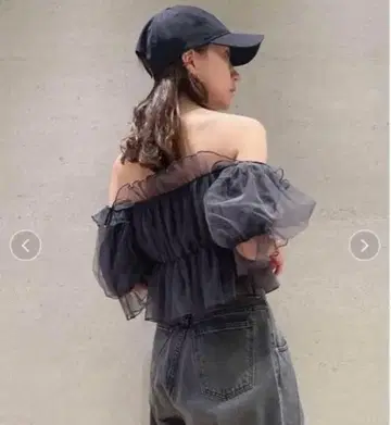 SNIDEL 더블턱 데님 와이드 팬츠 BLK 0