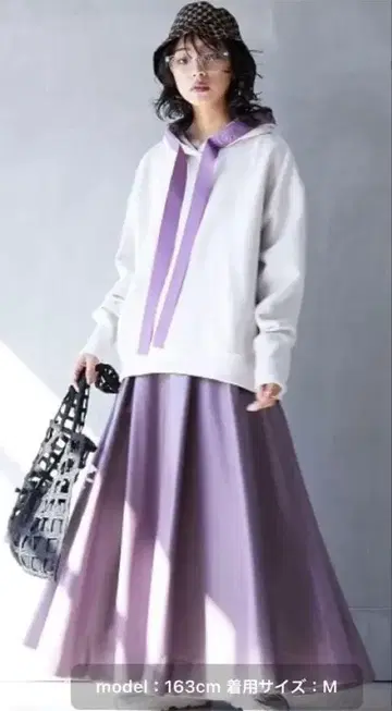 GEVS 인조 가죽 플레어 롱 스커트 L 사이즈