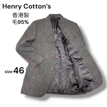 Henry Cotton's 테일러드 자켓 울 혼방 차콜 그레이