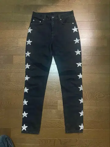 헤이세이 00s y2k 별의 블랙 데님