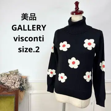 새상품급 GALLERY visconti 꽃무늬 니트