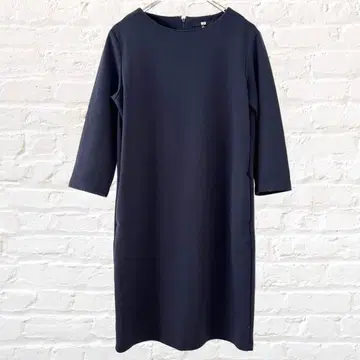 유니클로 원피스 튜닉 스트레치 7부 소매 맨투맨