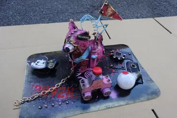 강아지 봉제 인형 움직이는 소리 나는 완구 스팀펑크 치와와 빈티지