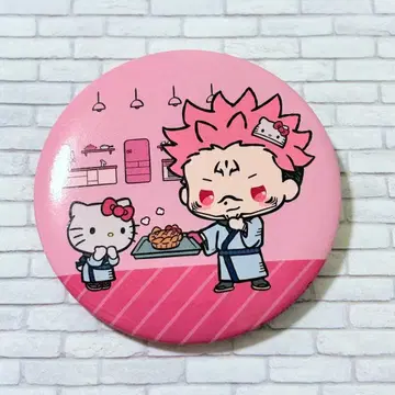 주술회전 산리오 콜라보 캔뱃지 양면 스쿠나 헬로키티