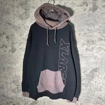 XLARGE 엑스라지 후드티 풀오버 바이컬러 퇴색 블랙