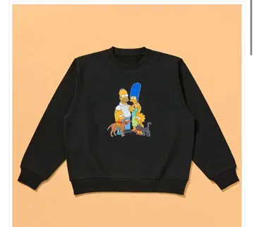 심슨 크루넥 맨투맨 블랙