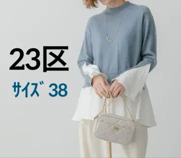 23구 플레어 새틴 콤비 라메 니트