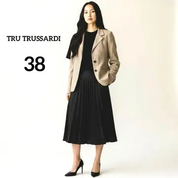 [트루사르디] 자켓 38 베이지 레이온 혼방 멋스러운 고급 출퇴근용