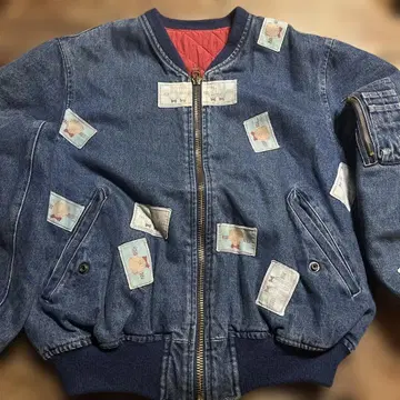 PINKHOUSE 핑크하우스 G 데님 블루 봄버 자켓 M 사이즈
