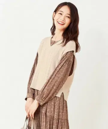 셋업 니트 베스트 원피스