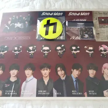 [ 미개봉 새상품 ] Snow Man 스티커, 배지, 아크릴 스탠드 세트