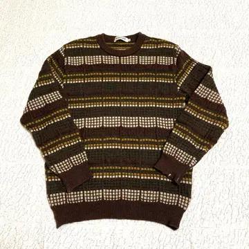 Gabicci 남성용 니트 스웨터 기하학 패턴 빈티지 레트로