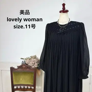 새상품급 lovely woman 블랙 포멀 플리츠 원피스