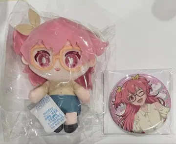 모모이 아이리 봉제 인형 마스코트 글리터 캔뱃지 하피코레