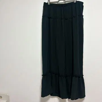 블랙 프릴 스커트풍 팬츠 여성용