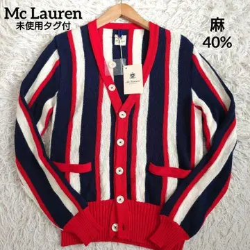 미사용 택 포함 Mc Lauren 맥 로렌 가디건 스트라이프 M