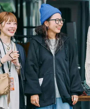 니코앤드 [be with M] 미사요 하지 후드티 블랙