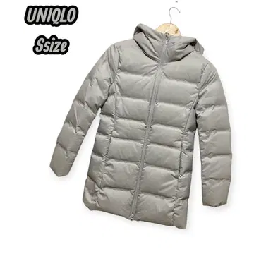 UNIQLO 심리스 숏 다운 그레이 다운 코트 S
