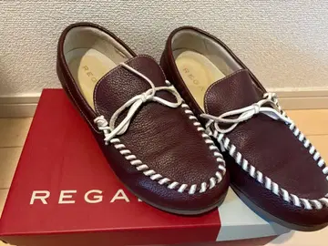 REGAL 와인 레드 가죽 로퍼