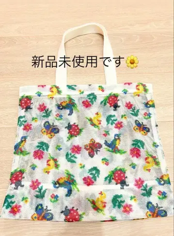 페이 메쉬 토트백 메쉬백 하이 화이트 미사용 새상품