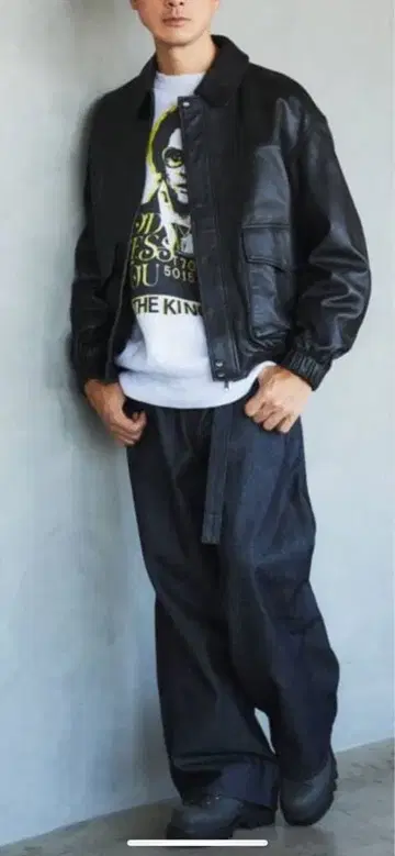 에디피스 A2 라무 가죽 자켓