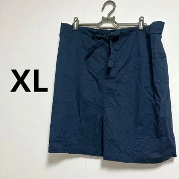 네이비 XL 허리 리본 포함 숏팬츠 남성용 여성용