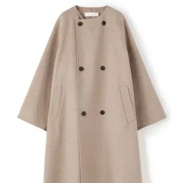GALERIE VIE 울 더블 페이스 컬러리스 트렌치코트 베이지