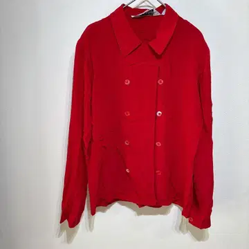 nordstrom [ 8 ] 빨간색 실크 블라우스 긴팔 무지