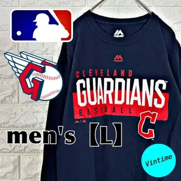 V844 [ MLB ] 프린트 롱 슬리브 [ 남성용 S ] 네이비