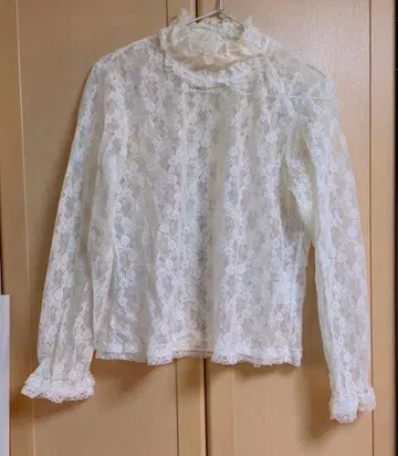 핑크하우스 레이스 블라우스