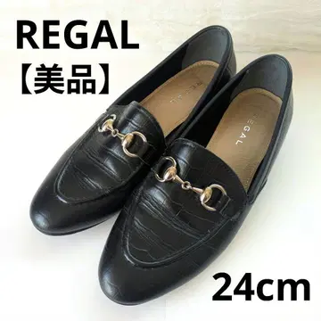 새상품급 [ REGAL ] 리걸 비트 로퍼 블랙 여성용 24cm