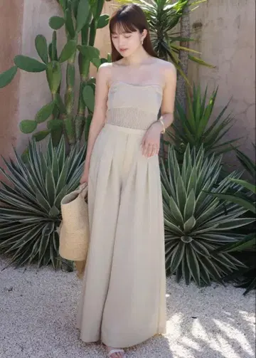 anuans 니트 뷔스티에 올인원 M