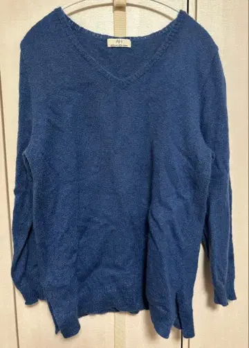 AppleHouse 애플하우스 V넥 스웨터 파랑