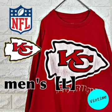 V843 [NFL] 프린트 롱 슬리브 [남성용 S] 네이비