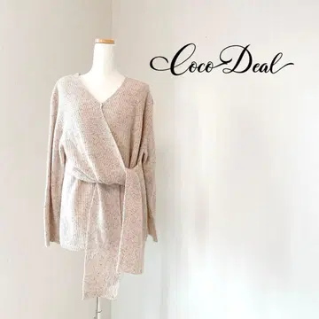 [ 새상품급 ] CocoDeal 코코딜 베이지 랩 니트 긴팔