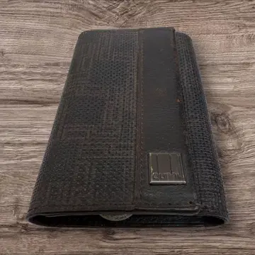 25O3 던힐 dunhill 키케이스 6연 가죽 PVC 엠보 블랙