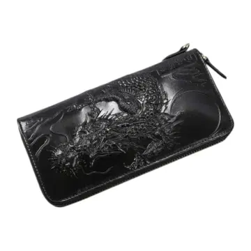 카라쿠리타마시 엠보싱 가죽 지갑 wga